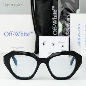 Off-White Men Eyeglasses Black Cat Eye OERJ043 STYLE 43 1000 NEW AUTHENTIC